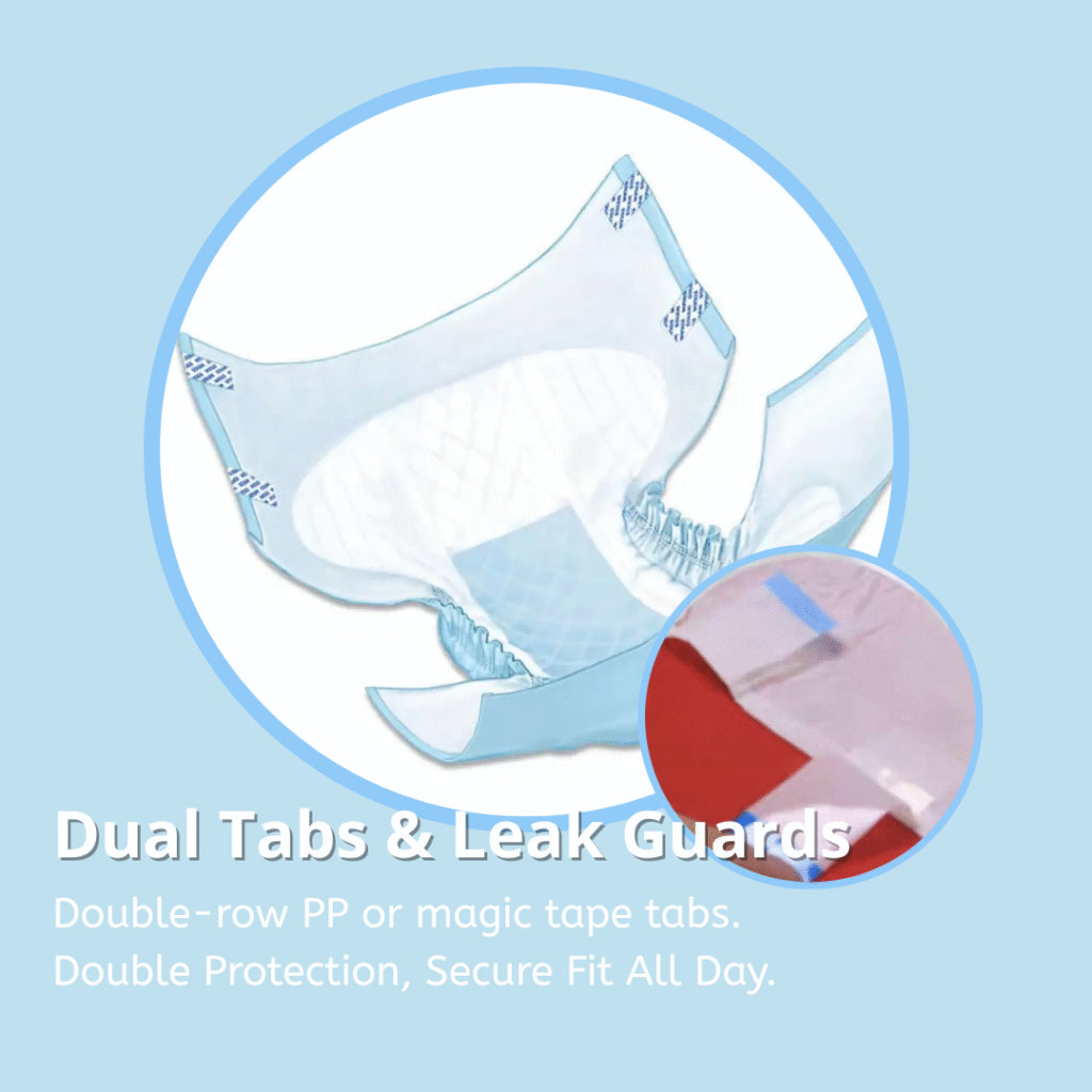 incontinence briefs-dual tabs
