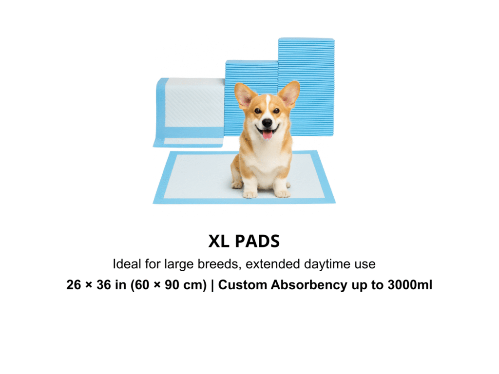 xl puppy pads bulk size chart