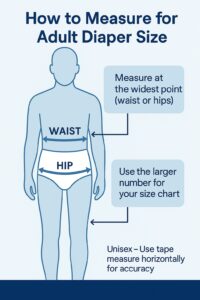 how to measure for adult diaper size
